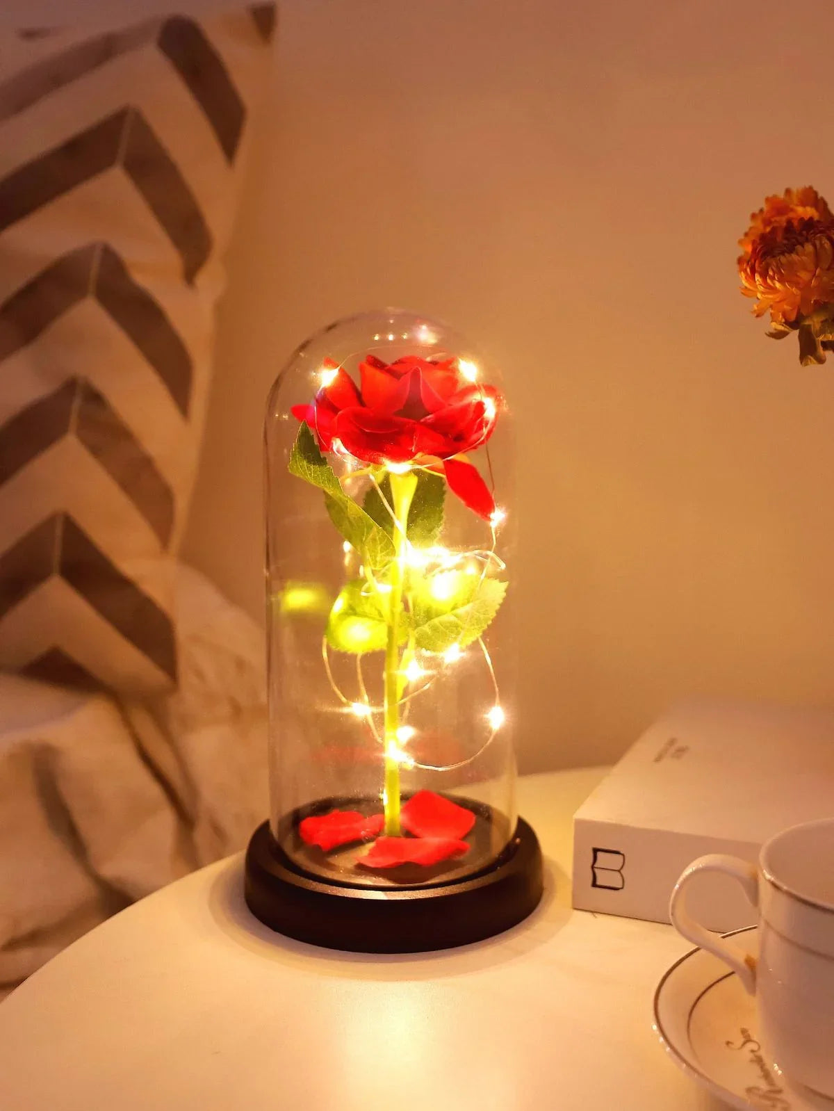 Rose Lamp Romantic LED Light – Luxury Valentine & Anniversary Gift